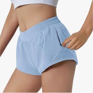 Pastel Blue Women's Athletic Shorts